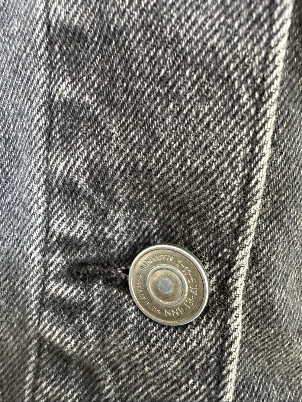AllSaints Anders Mixed Media Cropped Denim Jacket: XS - Picture 11 of 13